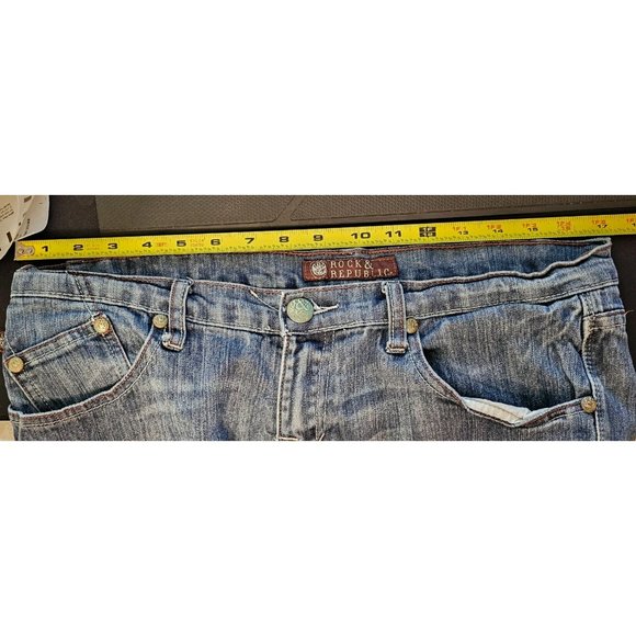 Rock & Republic Kasandra 32x31 Bootcut Low Rise Stretch Embellished Jeans - Picture 16 of 16